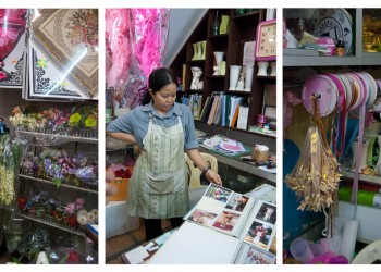 Interior of Parichat Flower Shop, Nakhon Si Thammarat City