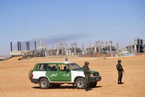 Algerian Soldier Guarding Oil Plant at In Amenas