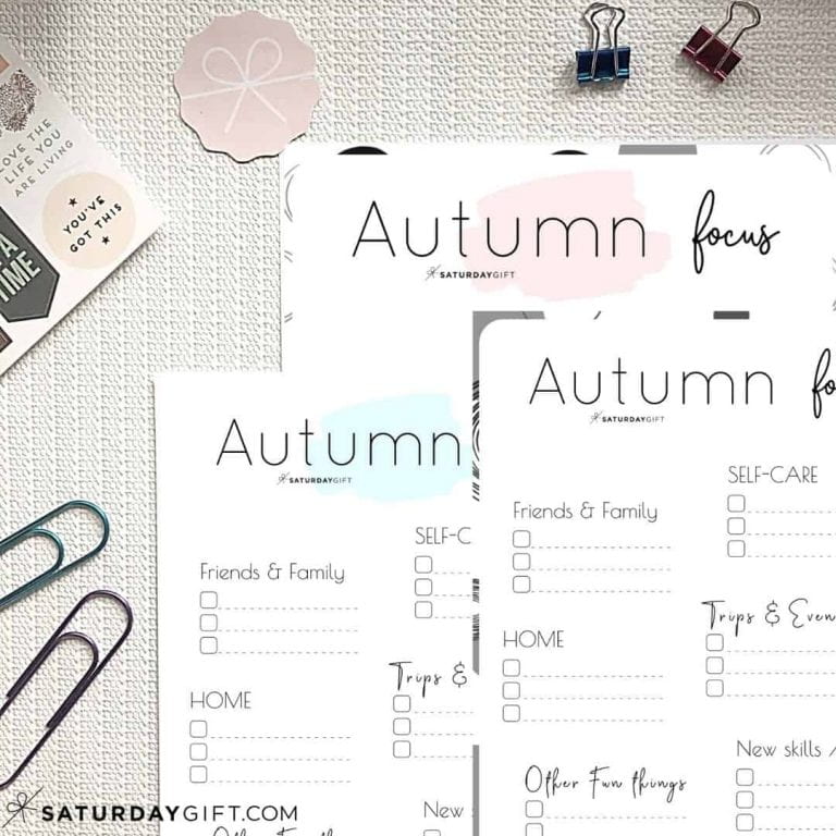 PRINTABLE AUTUMN PLANS AND GOALS WORKSHEET