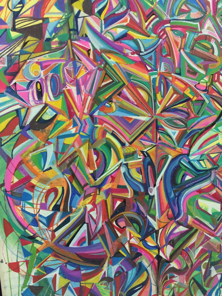 Cameron Lasserre 2012, 24 x 24 inches on canvas Paint markers