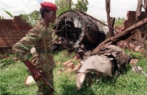 Wreckage of President Habyarimana's plane
