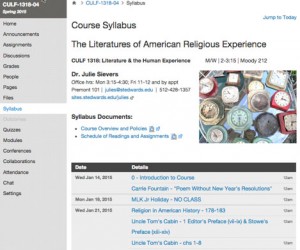Sample Course Syllabus 