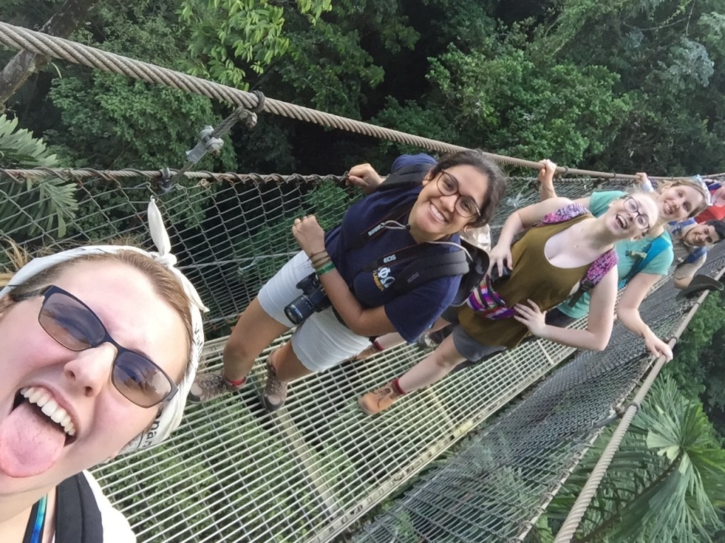 Crew on the hanging bridges