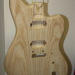 Guitar Body hung up and ready for paint