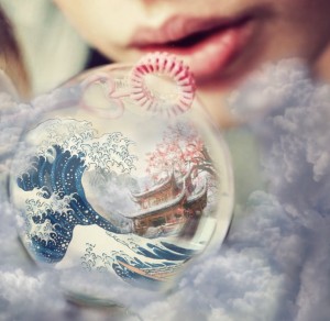 "The world is a Bubble" Photo Manipulation