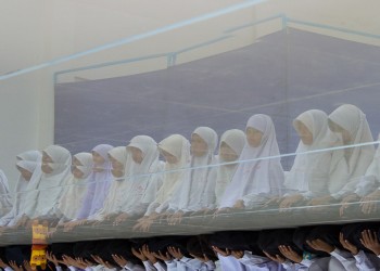 Reflection of Young Women During Salat